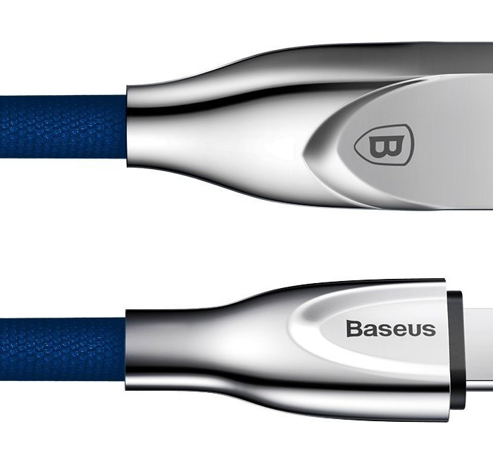 Переходник Baseus Zinc Alloy Lightning - USB 1м Синий - Изображение 42676