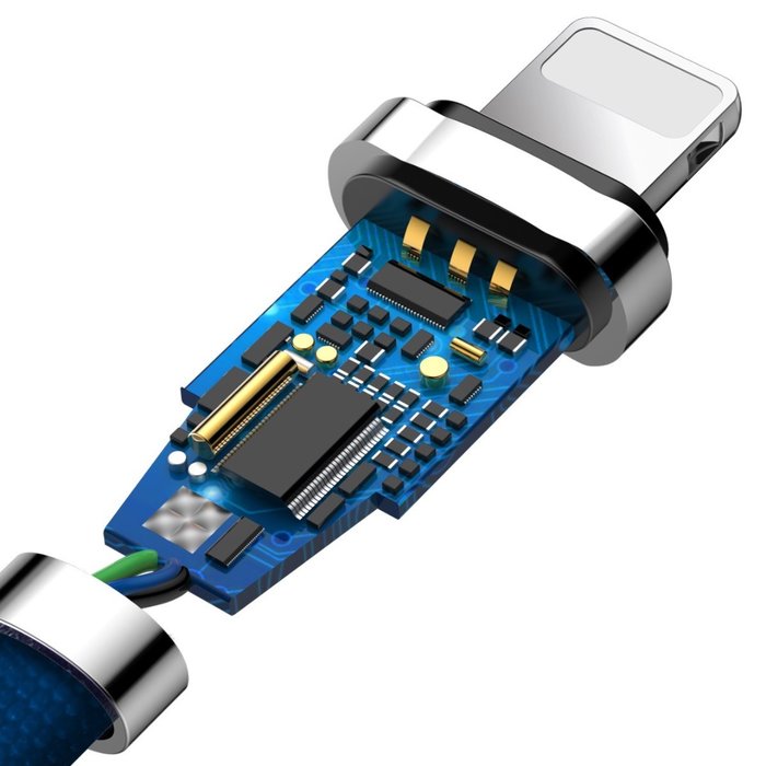 Переходник Baseus Zinc Alloy Lightning - USB 1м Синий - Изображение 42682