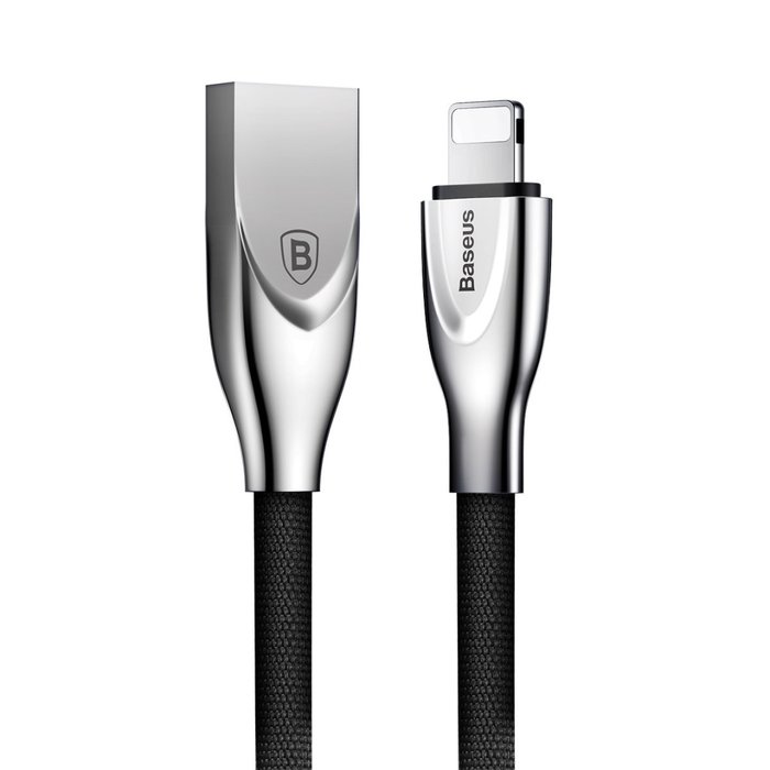 Переходник Baseus Zinc Alloy Lightning - USB 1м Черный - Изображение 42708