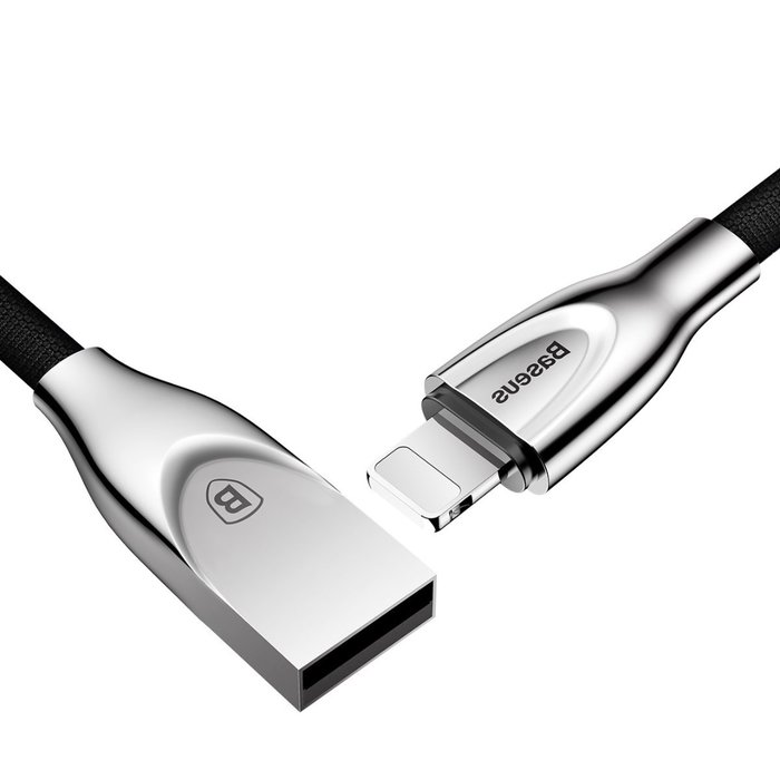 Переходник Baseus Zinc Alloy Lightning - USB 1м Черный - Изображение 42710