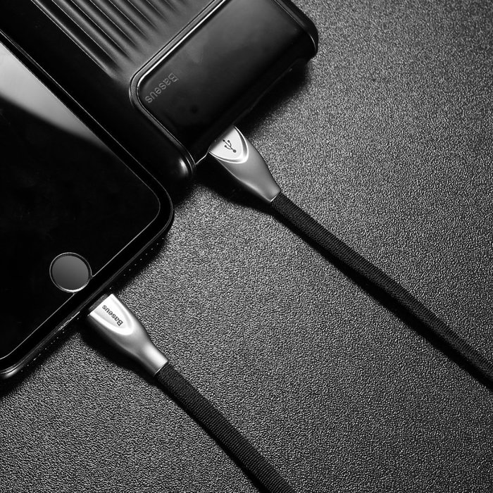 Переходник Baseus Zinc Alloy Lightning - USB 1м Черный - Изображение 42720