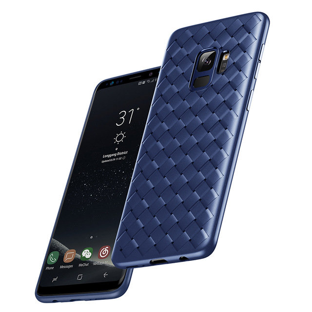 Чехол накладка Baseus BV Weaving Case для Samsung Galaxy S9 Синий - Изображение 42760