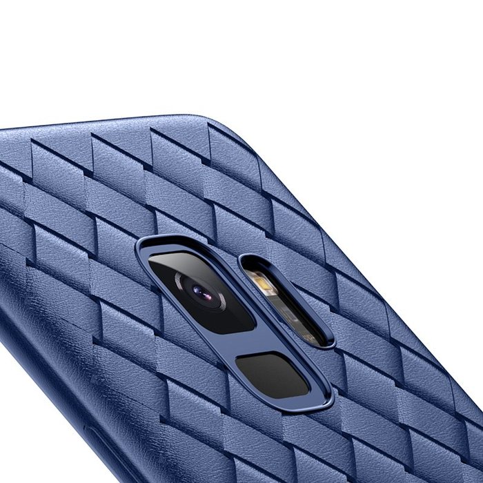 Чехол накладка Baseus BV Weaving Case для Samsung Galaxy S9 Синий - Изображение 42766