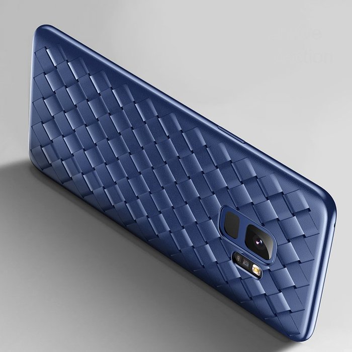 Чехол накладка Baseus BV Weaving Case для Samsung Galaxy S9 Синий - Изображение 42774