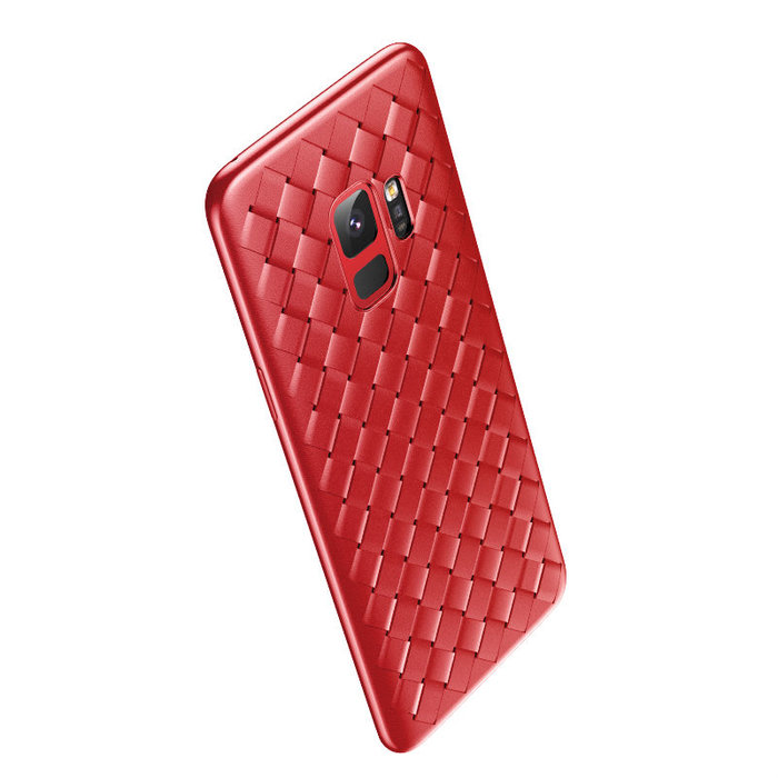 Чехол накладка Baseus BV Weaving Case для Samsung Galaxy S9 Красный - Изображение 42784