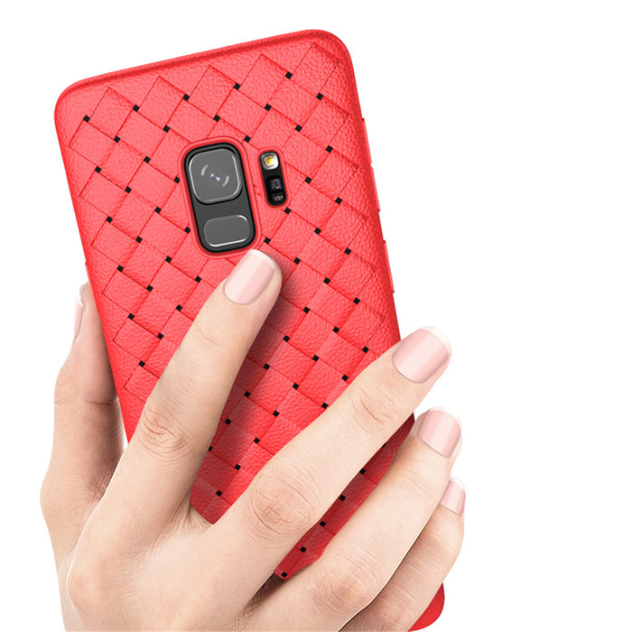 Чехол накладка Baseus BV Weaving Case для Samsung Galaxy S9 Красный - Изображение 42786