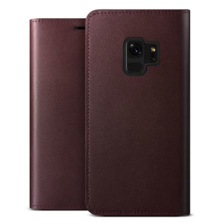 Кожаный чехол книжка VRS Design Genuine Leather для Samsung Galaxy S9 Бордовый - Изображение 42800