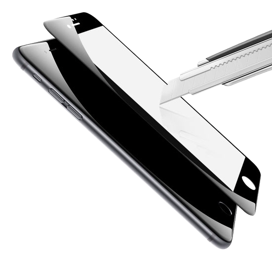 Стекло защитное с силиконовыми краями Baseus Pet для iPhone 7 Plus / 8 Plus Черное - Изображение 9061