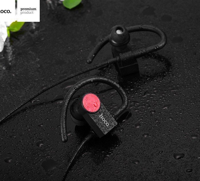 Беспроводные вакуумные Bluetooth наушники с микрофоном для спорта HOCO ES5 Черные - Изображение 9693