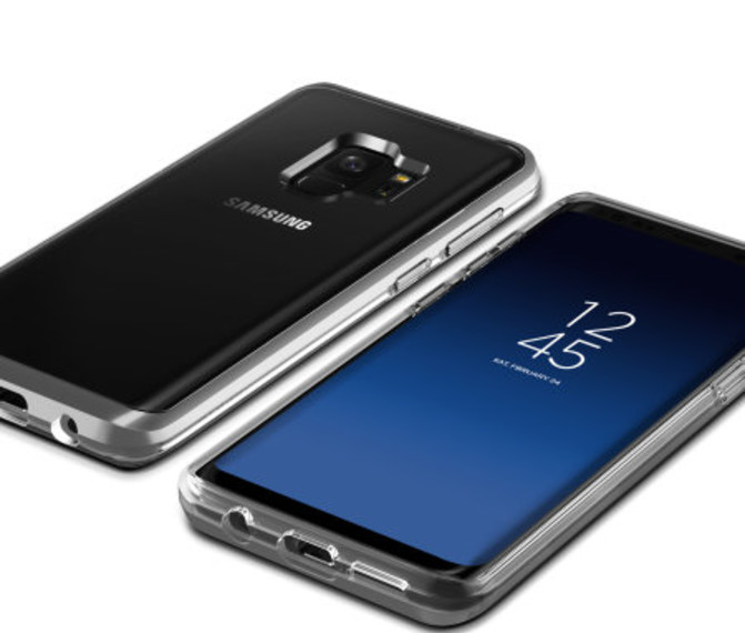 Чехол накладка VRS Design Crystal Bumper для Samsung Galaxy S9 Серебро