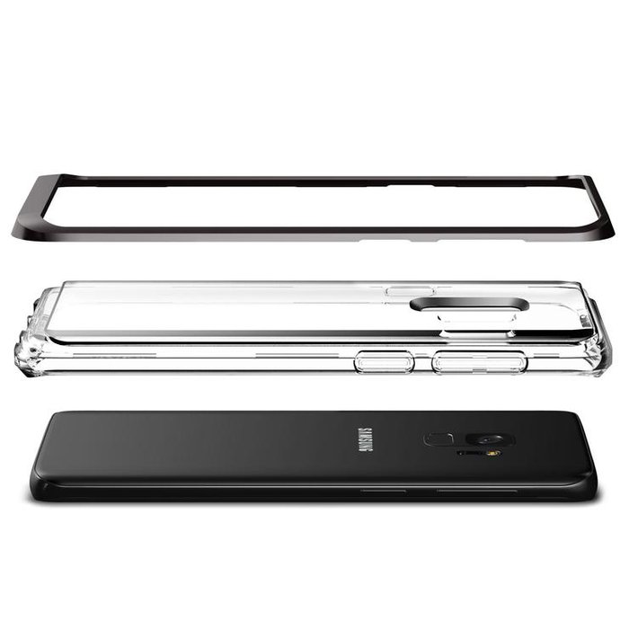 Чехол накладка VRS Design Crystal Bumper для Samsung Galaxy S9 Черный - Изображение 42956