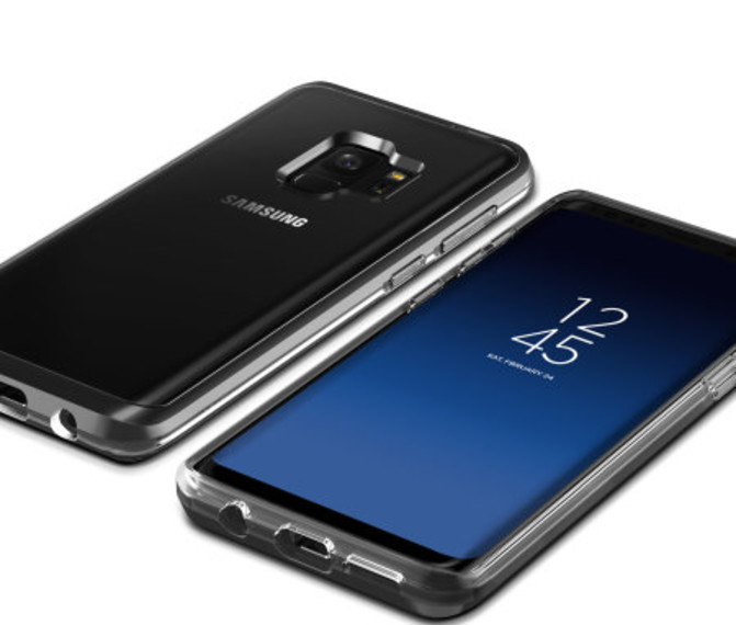 Чехол накладка VRS Design Crystal Bumper для Samsung Galaxy S9 Черный