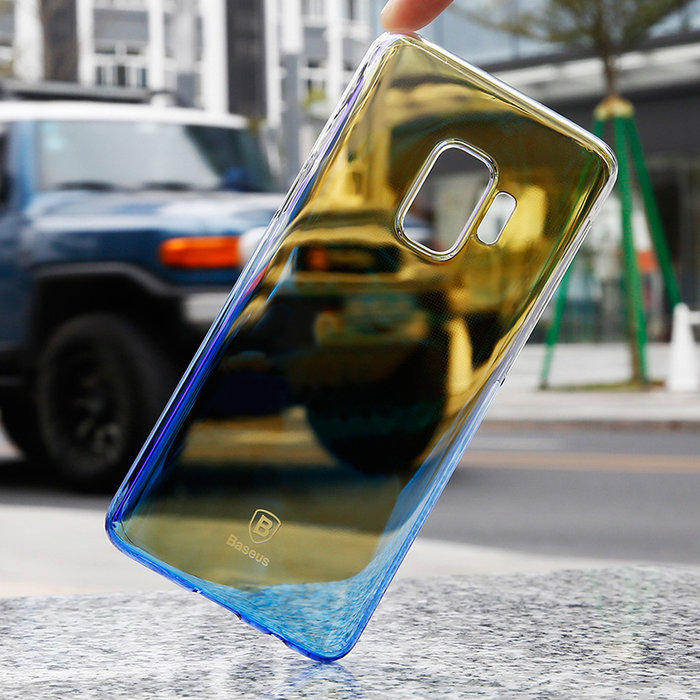 Чехол накладка Baseus Glaze для Samsung Galaxy S9 Голубой - Изображение 43162