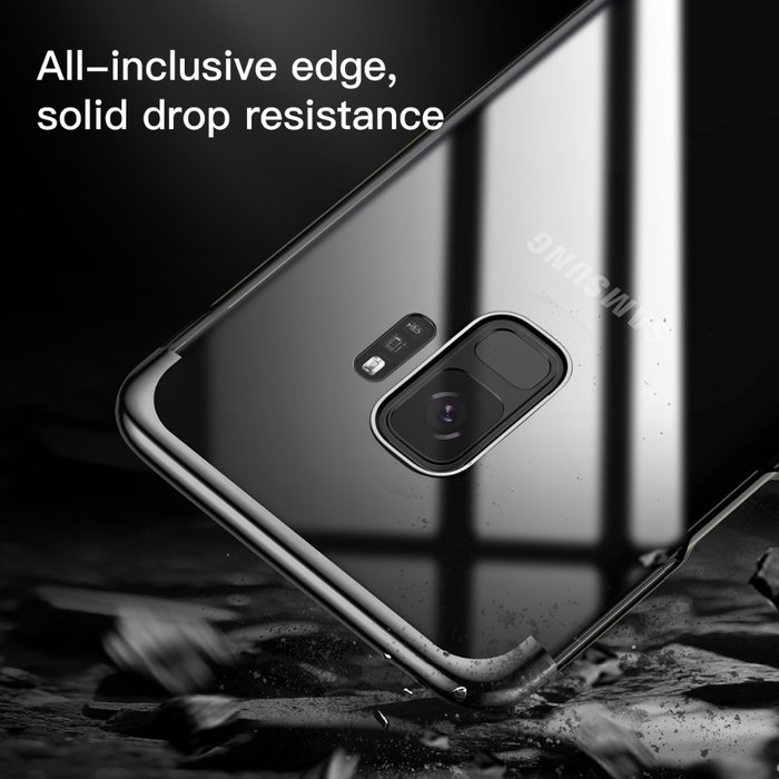 Чехол накладка Baseus Glitter для Samsung Galaxy S9 Черный - Изображение 43210