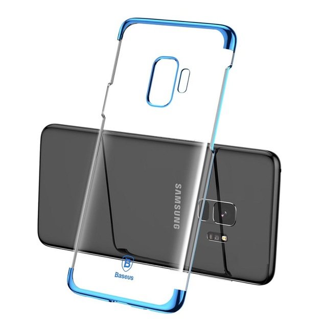 Чехол накладка Baseus Glitter для Samsung Galaxy S9 Синий - Изображение 43242