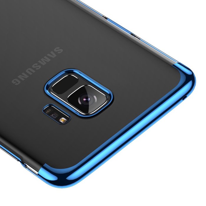 Чехол накладка Baseus Glitter для Samsung Galaxy S9 Синий - Изображение 43246