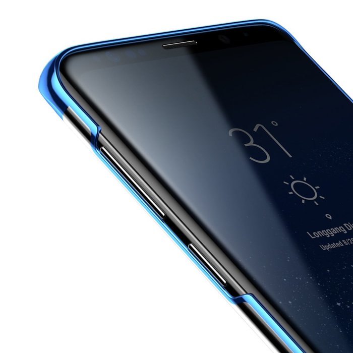 Чехол накладка Baseus Glitter для Samsung Galaxy S9 Синий - Изображение 43248