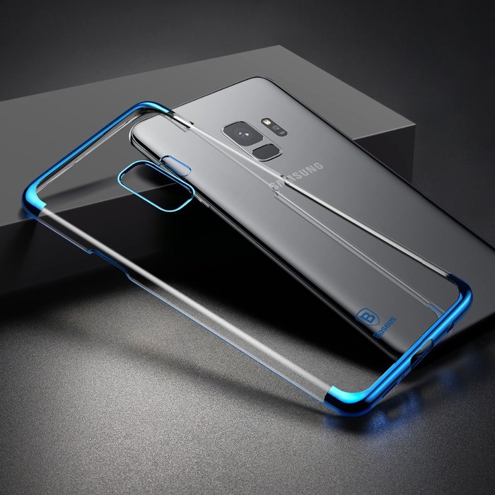 Чехол накладка Baseus Glitter для Samsung Galaxy S9 Синий - Изображение 43254