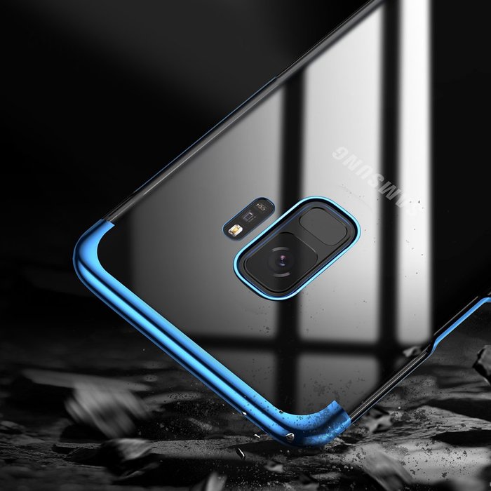 Чехол накладка Baseus Glitter для Samsung Galaxy S9 Синий - Изображение 43256