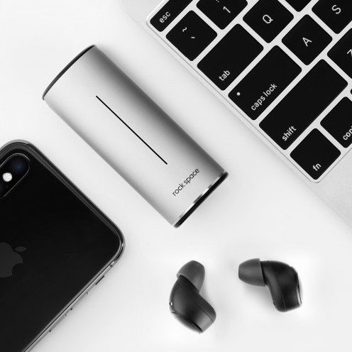 Беспроводные вакуумные Bluetooth наушники вкладыши с микрофоном Rock Space EB50 TWS True Wireless Stereo Earphone Черные - Изображение 43398