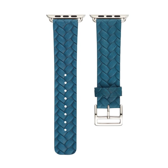 Кожаный ремешок Genuine Leather для Apple Watch 1 / 2 / 3 (38мм) Голубой - Изображение 43488