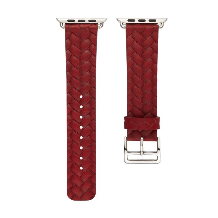 Кожаный ремешок Genuine Leather для Apple Watch 1 / 2 / 3 (38мм) Красный - Изображение 43498