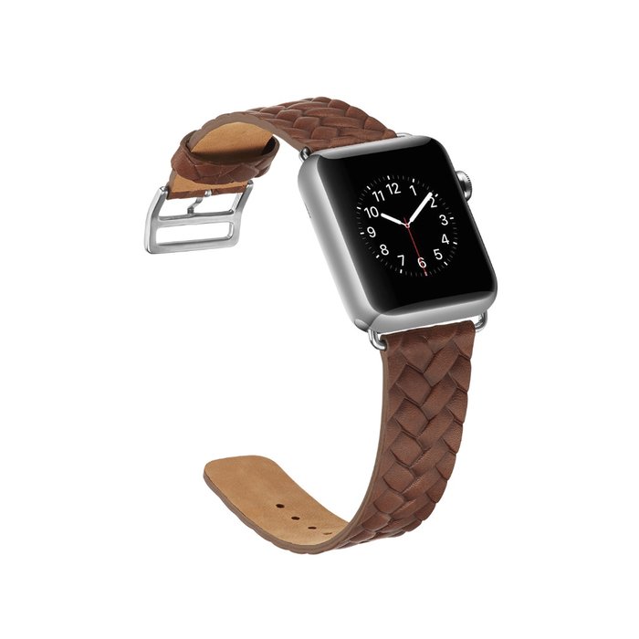 Кожаный ремешок Genuine Leather для Apple Watch 1 / 2 / 3 (38мм) Темно-коричневый - Изображение 43530