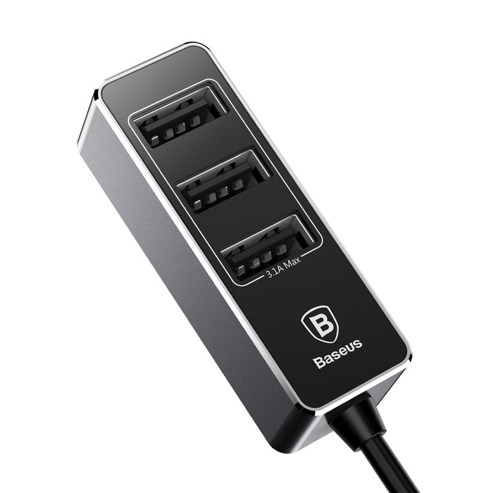 Автомобильная зарядка Baseus Enjoy Together Car Charger 4 USB 5.5A Серебро - Изображение 43586