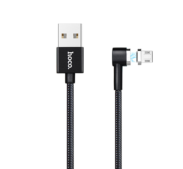 Магнитный кабель Hoco Magnetic Adsorption U20 Micro-USB 1м Черный - Изображение 43664