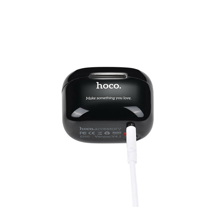 Беспроводные вакуумные Bluetooth наушники с микрофоном Hoco ES10 Черные - Изображение 43692