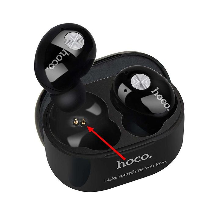 Беспроводные вакуумные Bluetooth наушники с микрофоном Hoco ES10 Черные - Изображение 43696