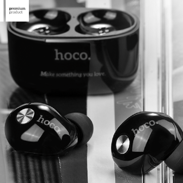 Беспроводные вакуумные Bluetooth наушники с микрофоном Hoco ES10 Черные - Изображение 43716