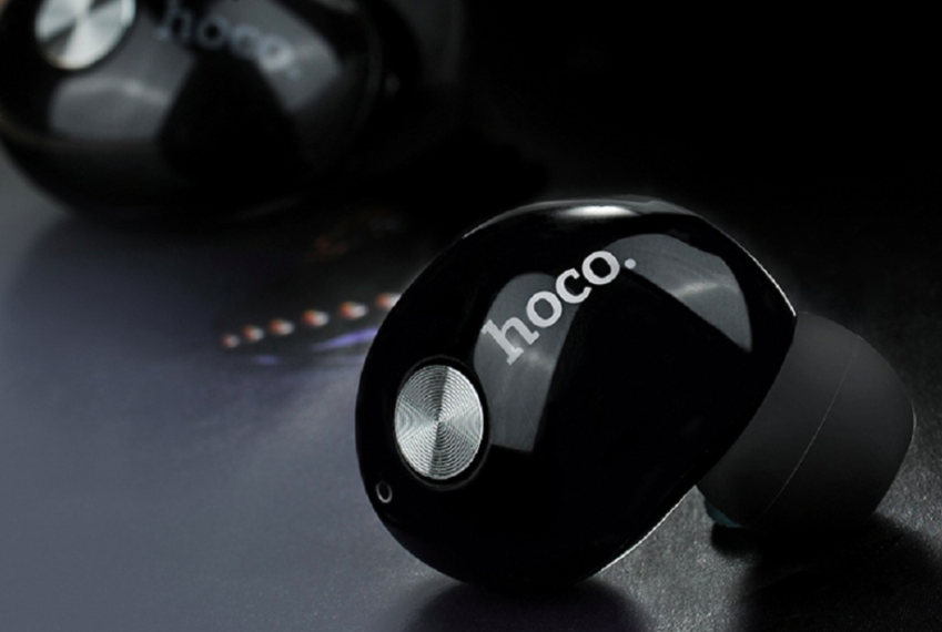Беспроводные вакуумные Bluetooth наушники с микрофоном Hoco ES10 Черные