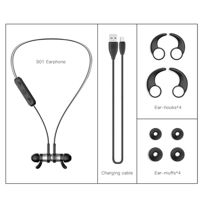 Беспроводные вакуумные Bluetooth наушники для спорта с микрофоном Baseus Encok S01 Зеленые - Изображение 43732