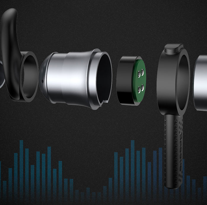 Беспроводные вакуумные Bluetooth наушники для спорта с микрофоном Baseus Encok S01 Зеленые - Изображение 43740