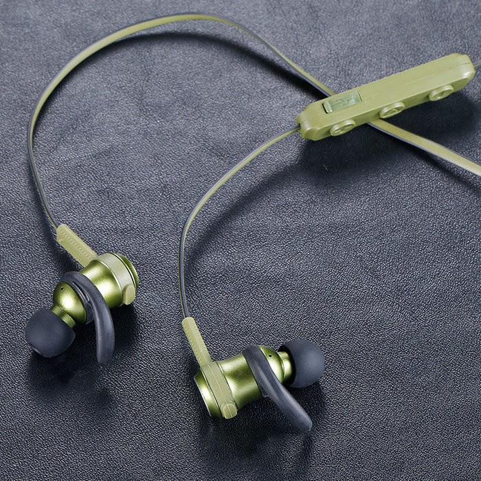 Беспроводные вакуумные Bluetooth наушники для спорта с микрофоном Baseus Encok S01 Зеленые - Изображение 43744