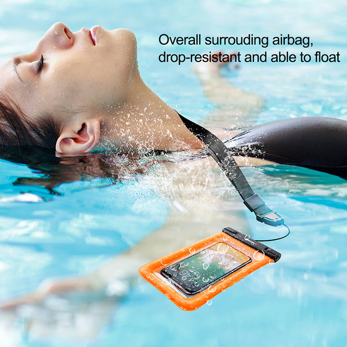 Водонепроницаемый чехол Baseus Waterproof Bag Air Cushion 5.5 Оранжевый - Изображение 43842