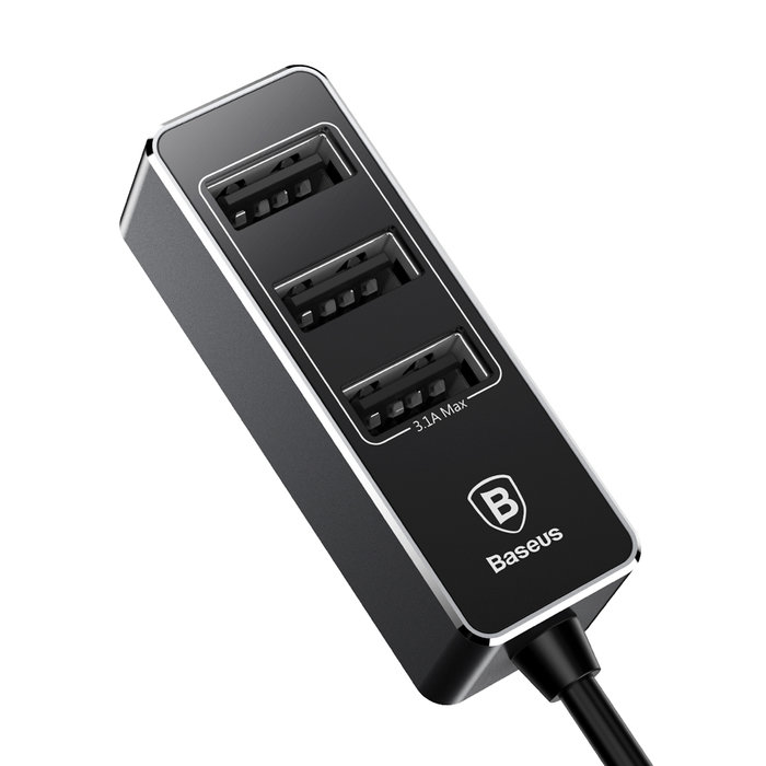 Автомобильная зарядка Baseus Enjoy Together Car Charger 4 USB 5.5A Черная - Изображение 43850