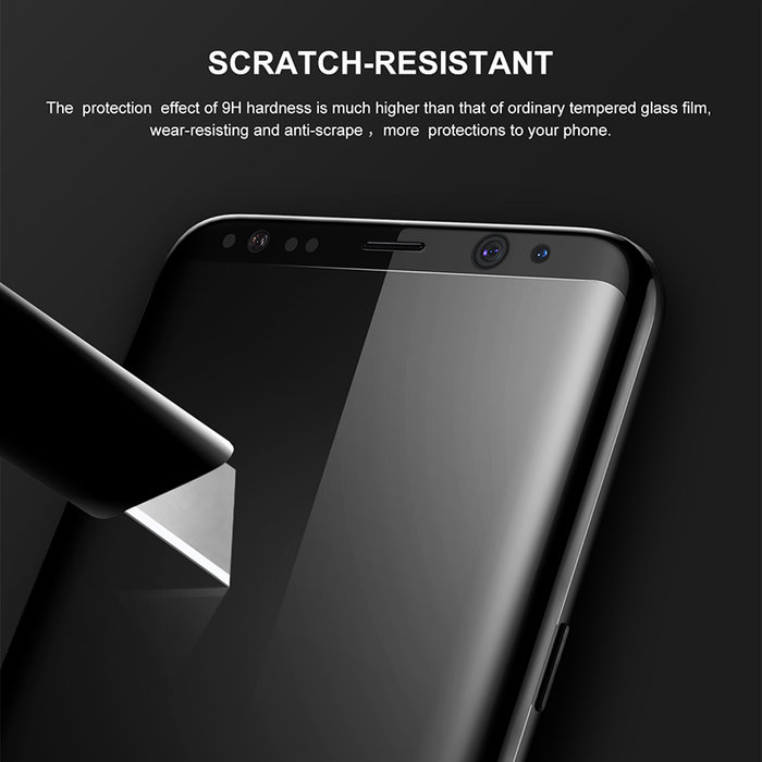 Защитное стекло Baseus 3D Glass 0.3mm для Samsung Galaxy S8 Черное - Изображение 43914