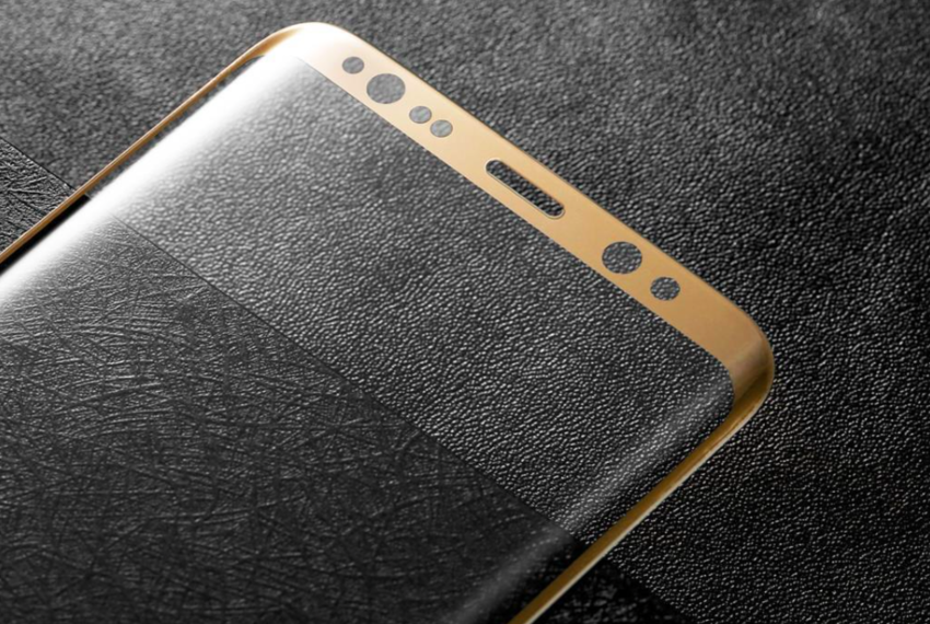 Защитное стекло Baseus 3D Glass 0.3mm для Samsung Galaxy S8 Plus Золото