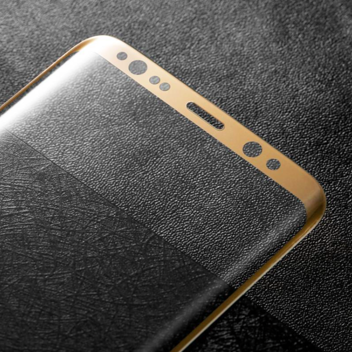 Защитное стекло Baseus 3D Glass 0.3mm для Samsung Galaxy S8 Plus Золото - Изображение 43982