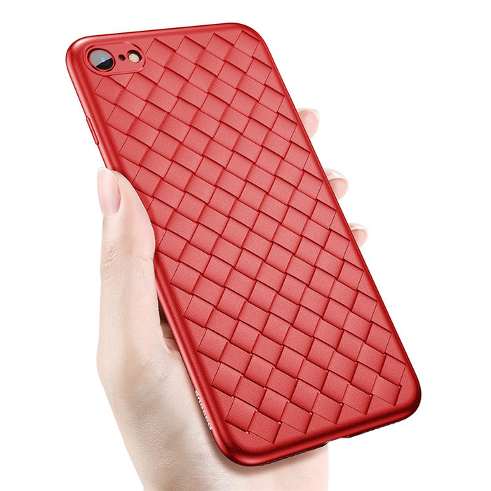 Чехол накладка Baseus BV Weaving Case для iPhone 8 Красный - Изображение 44182