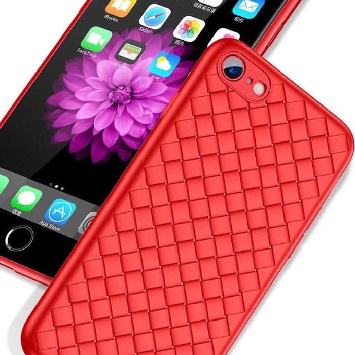 Чехол накладка Baseus BV Weaving Case для iPhone 8 Красный - Изображение 44186