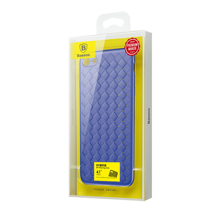 Чехол накладка Baseus BV Weaving Case для iPhone 8 Синий - Изображение 44208