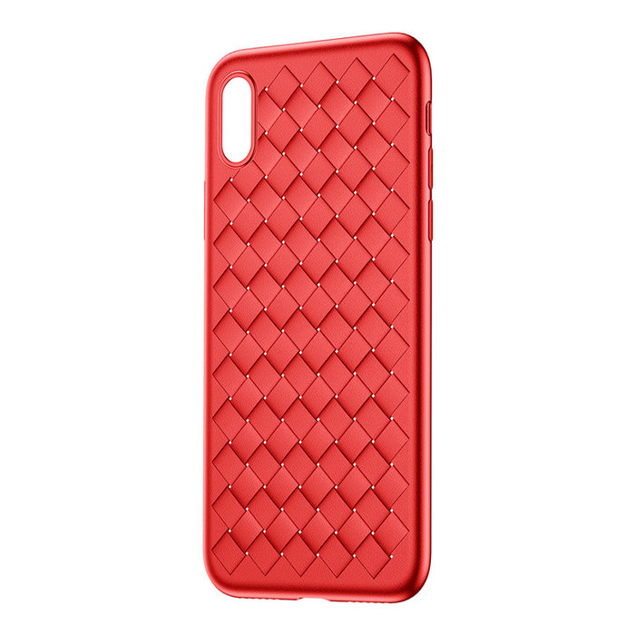 Чехол накладка Baseus BV Weaving Case для iPhone X Красный - Изображение 44282