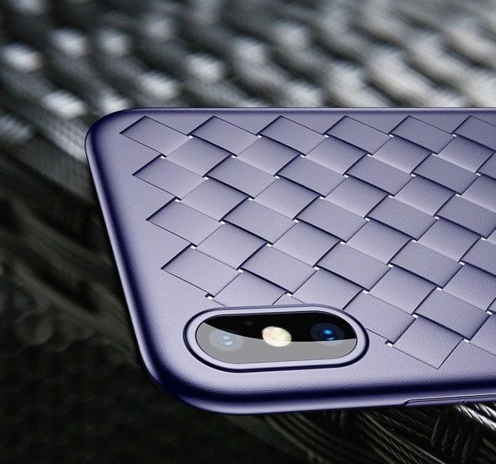 Чехол накладка Baseus BV Weaving Case для iPhone X Синий - Изображение 44310