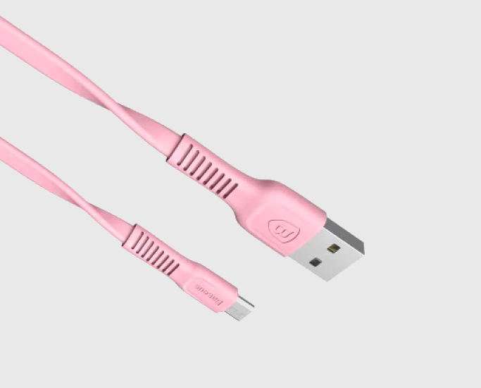 Кабель Baseus Tough Series micro-USB 1м Розовый - Изображение 59237