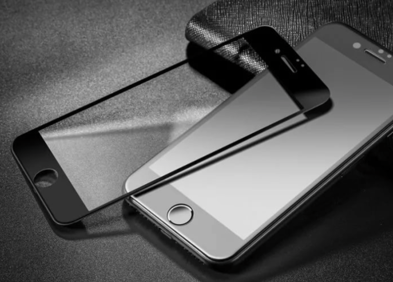 Стекло защитное с силиконовыми краями Baseus Pet для iPhone 7 / 8 Черное