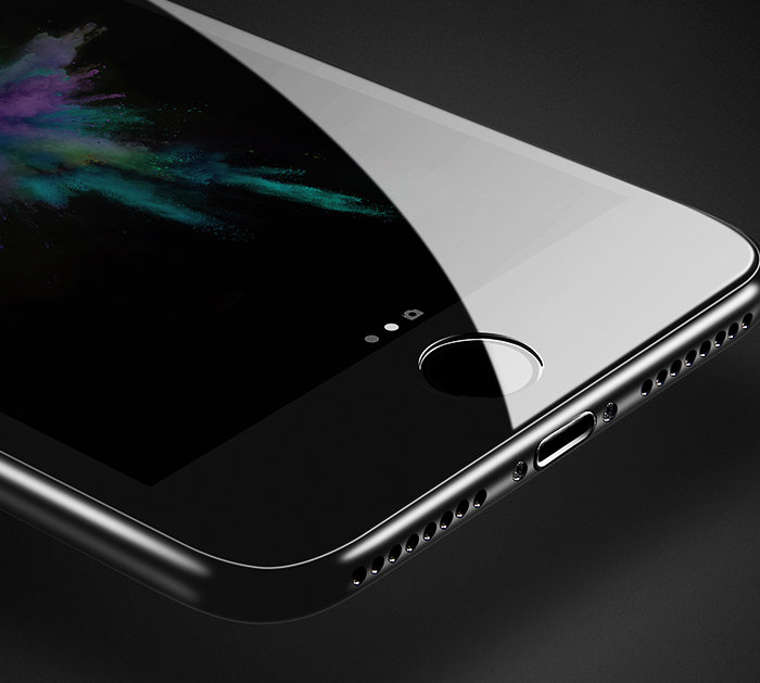 Стекло защитное Baseus 0.2mm Tempered Glass для iPhone 7 / 8 Черное - Изображение 59501