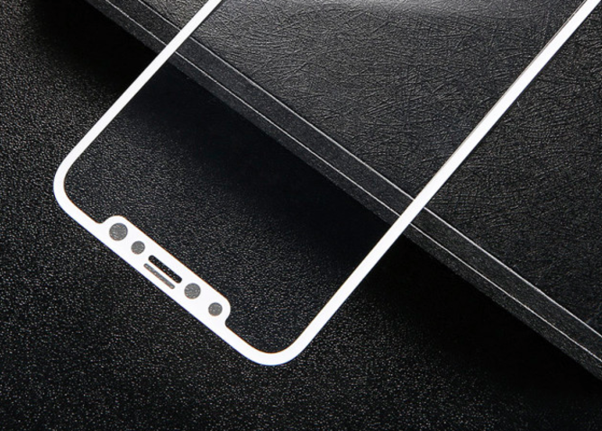 Защитное стекло Baseus Silk-screen 3D Arc Tempered Glass 0.2mm для iPhone X Белое